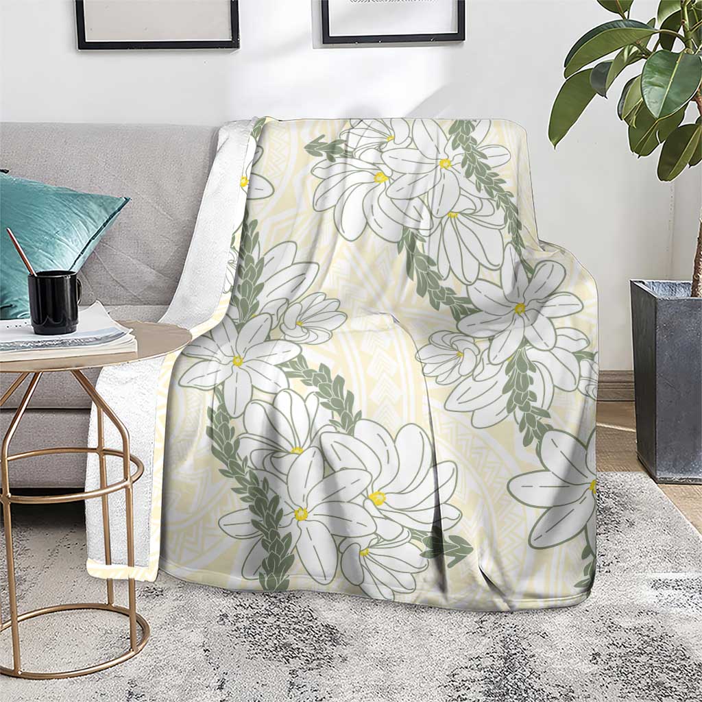 Ia Orana Tahiti Tiare Blanket Lemon Yellow Lei - Polynesian Pride