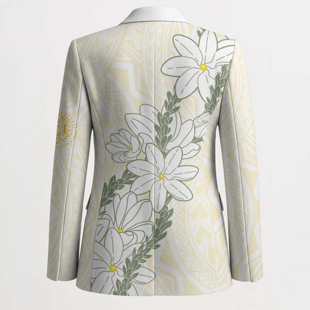 Ia Orana Tahiti Tiare Blazer Lemon Yellow Lei LT7 - Polynesian Pride