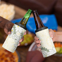 Ia Orana Tahiti Tiare 4 in 1 Can Cooler Tumbler Lemon Yellow Lei - Polynesian Pride