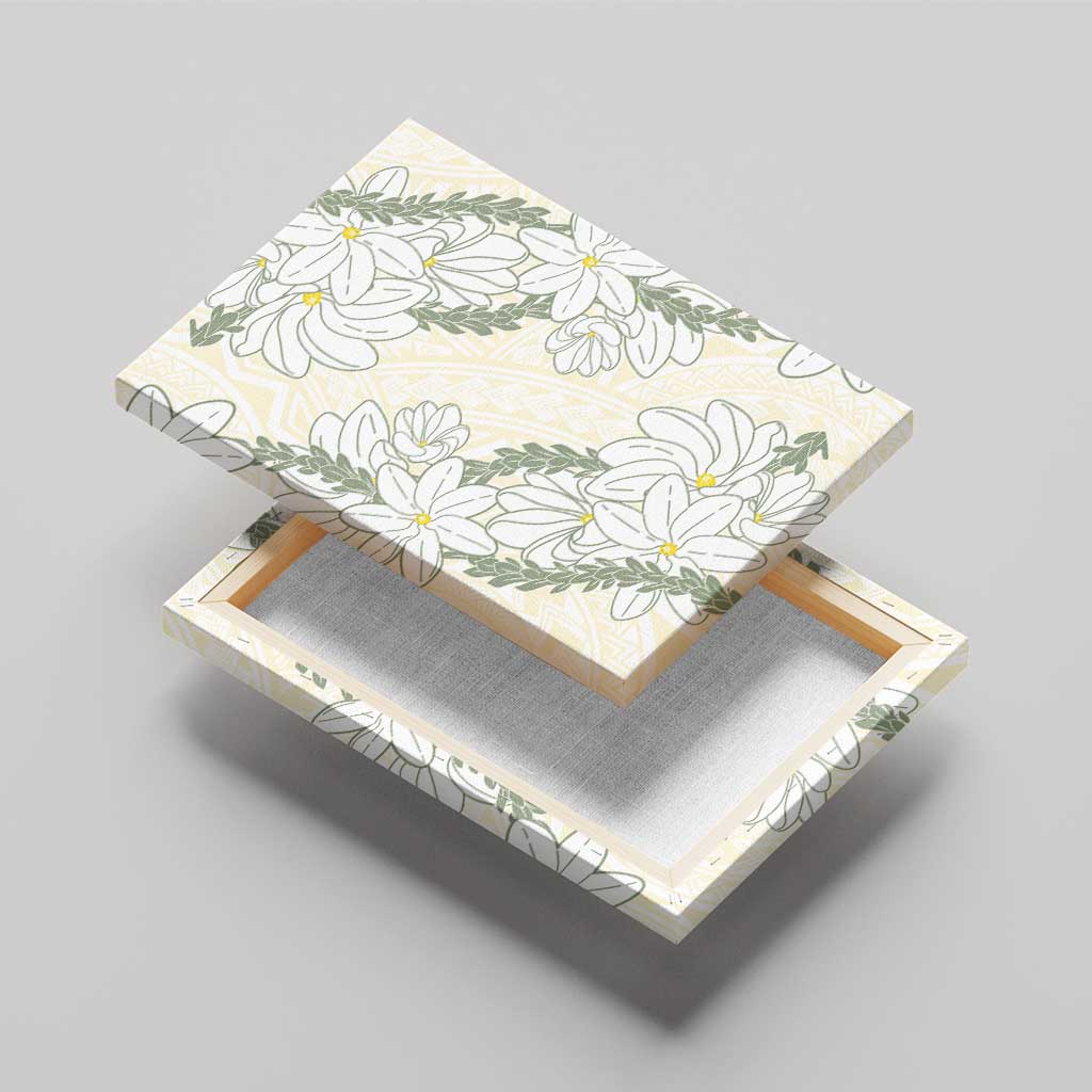 Ia Orana Tahiti Tiare Canvas Wall Art Lemon Yellow Lei LT7 - Polynesian Pride