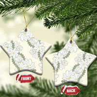 Ia Orana Tahiti Tiare Ceramic Ornament Lemon Yellow Lei LT7 Star Lemon - Polynesian Pride