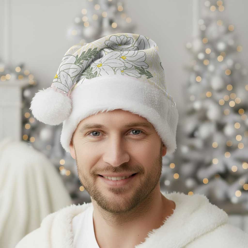 Ia Orana Tahiti Tiare Christmas Santa Hat Lemon Yellow Lei - Polynesian Pride