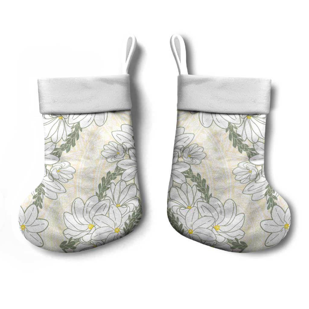 Ia Orana Tahiti Tiare Christmas Stocking Lemon Yellow Lei - Polynesian Pride