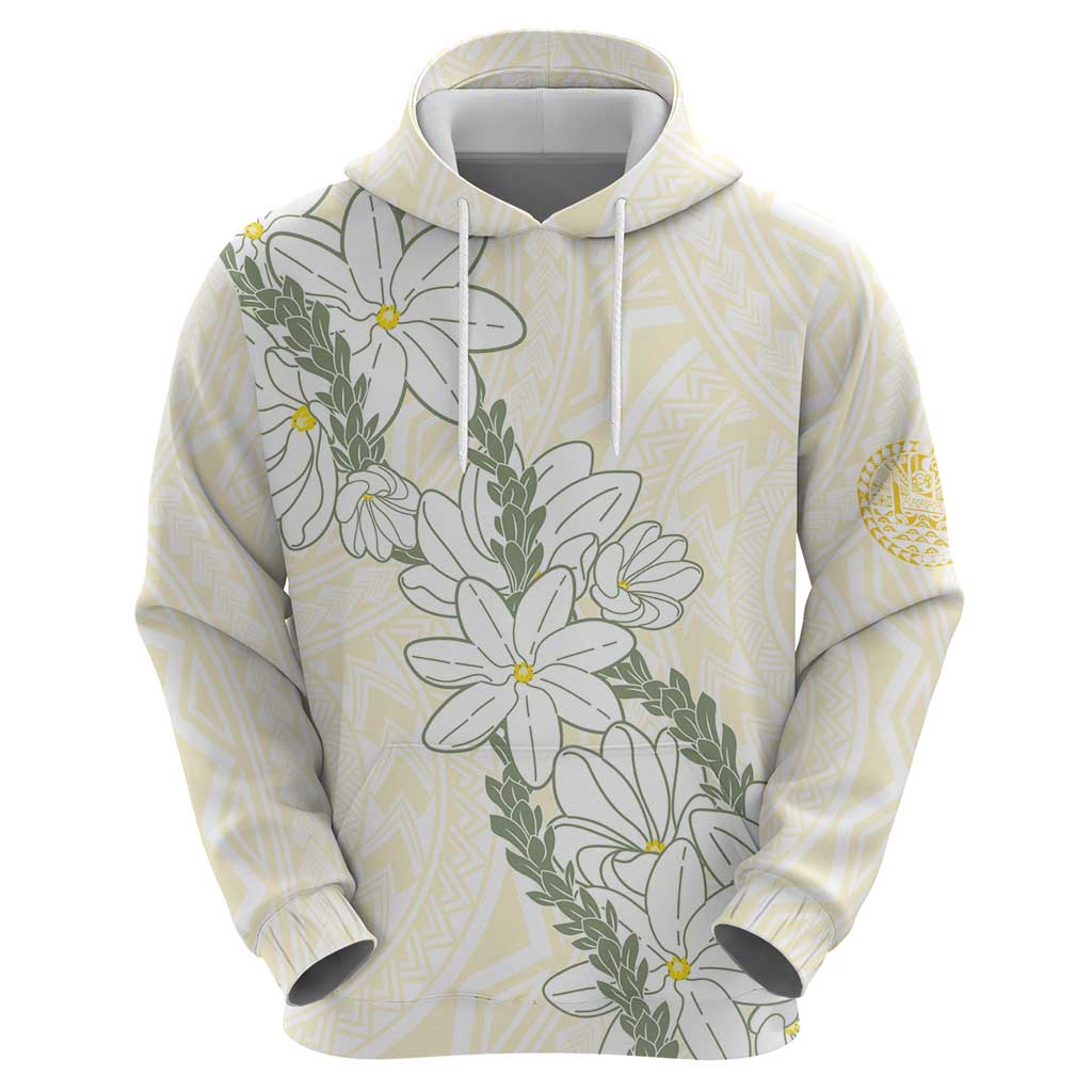 Ia Orana Tahiti Tiare Hoodie Lemon Yellow Lei - Polynesian Pride