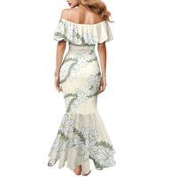 Ia Orana Tahiti Tiare Mermaid Dress Lemon Yellow Lei - Polynesian Pride