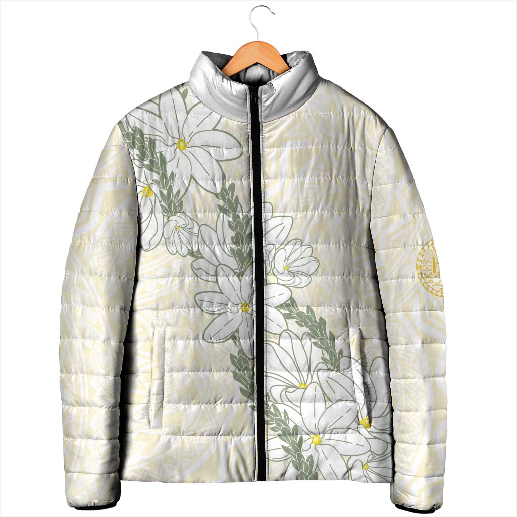 Ia Orana Tahiti Tiare Padded Jacket Lemon Yellow Lei LT7 - Polynesian Pride