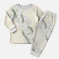 Ia Orana Tahiti Tiare Christmas Pajama Set Lemon Yellow Lei LT7 Men Lemon - Polynesian Pride