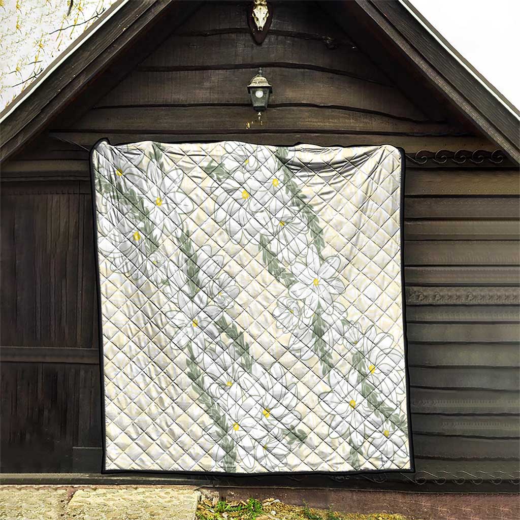 Ia Orana Tahiti Tiare Quilt Lemon Yellow Lei - Polynesian Pride