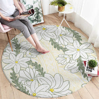 Ia Orana Tahiti Tiare Round Carpet Lemon Yellow Lei - Polynesian Pride