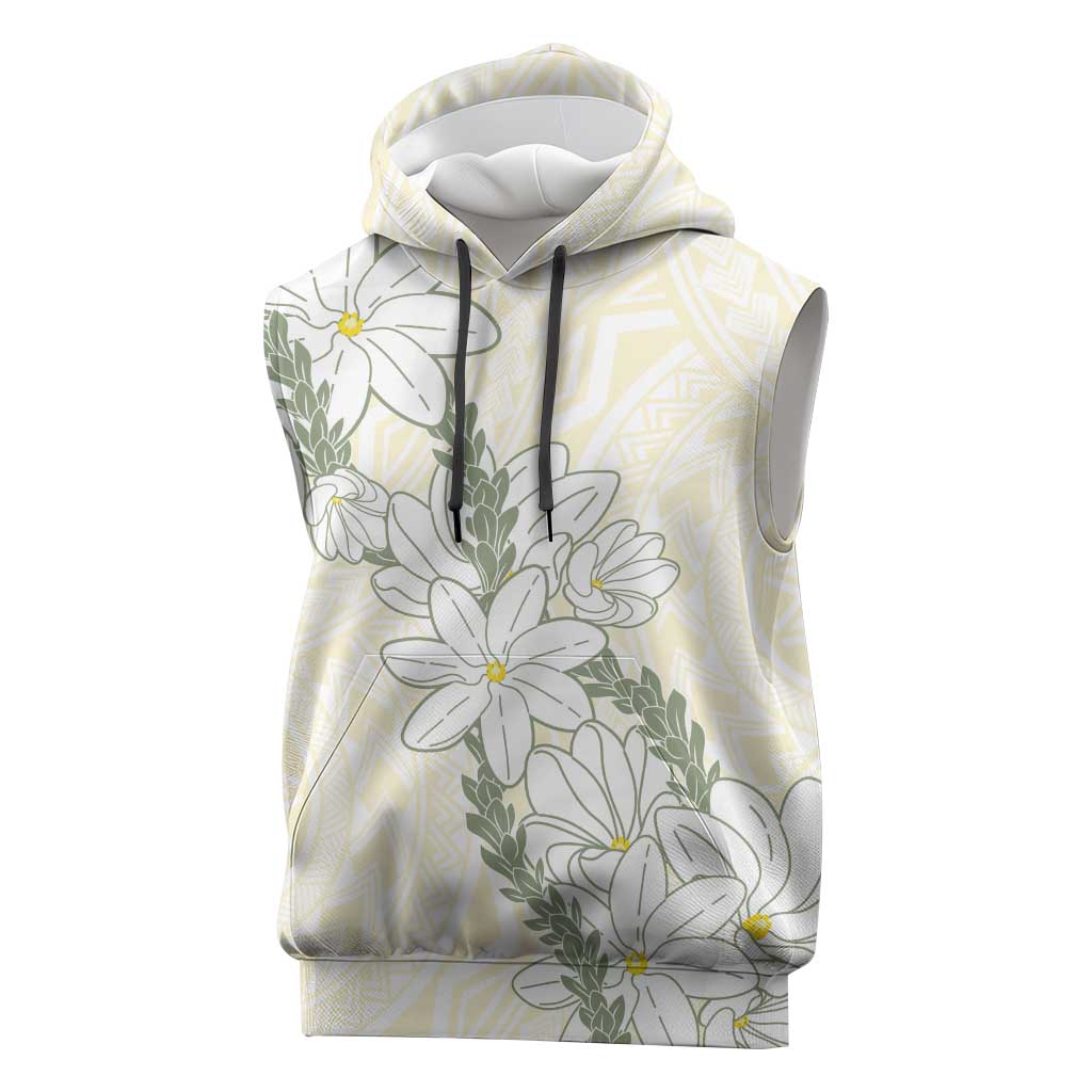 Ia Orana Tahiti Tiare Sleeveless Hoodie Lemon Yellow Lei LT7 Lemon - Polynesian Pride