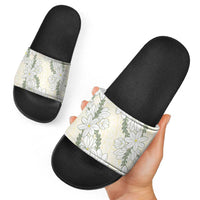 Ia Orana Tahiti Tiare Slide Sandals Lemon Yellow Lei LT7 - Polynesian Pride