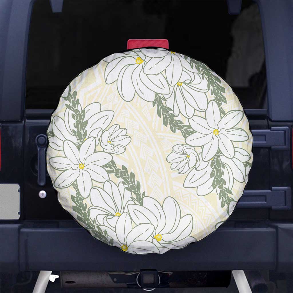 Ia Orana Tahiti Tiare Spare Tire Cover Lemon Yellow Lei - Polynesian Pride