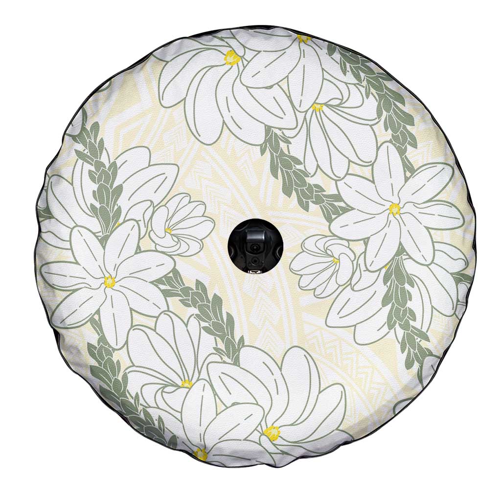 Ia Orana Tahiti Tiare Spare Tire Cover Lemon Yellow Lei - Polynesian Pride