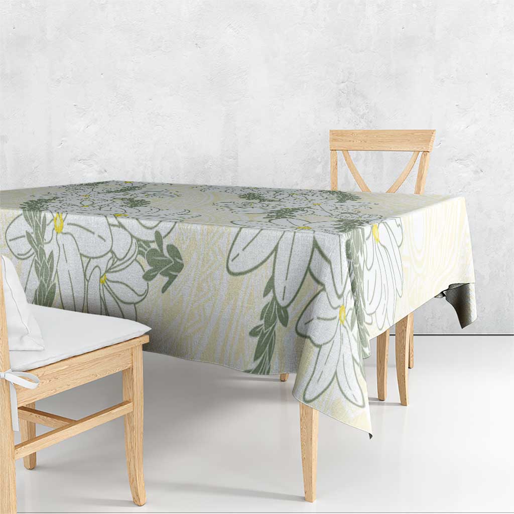 Ia Orana Tahiti Tiare Tablecloth Lemon Yellow Lei LT7 - Polynesian Pride