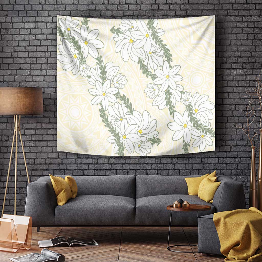 Ia Orana Tahiti Tiare Tapestry Lemon Yellow Lei - Polynesian Pride