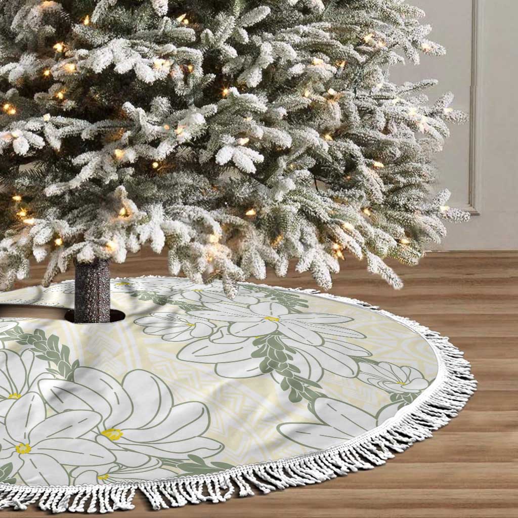 Ia Orana Tahiti Tiare Tree Skirt Lemon Yellow Lei LT7 - Polynesian Pride