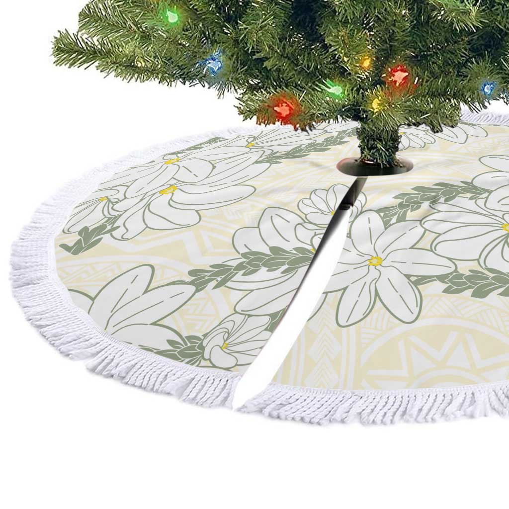 Ia Orana Tahiti Tiare Tree Skirt Lemon Yellow Lei LT7 - Polynesian Pride
