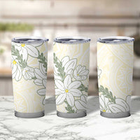 Ia Orana Tahiti Tiare Tumbler Cup Lemon Yellow Lei - Polynesian Pride