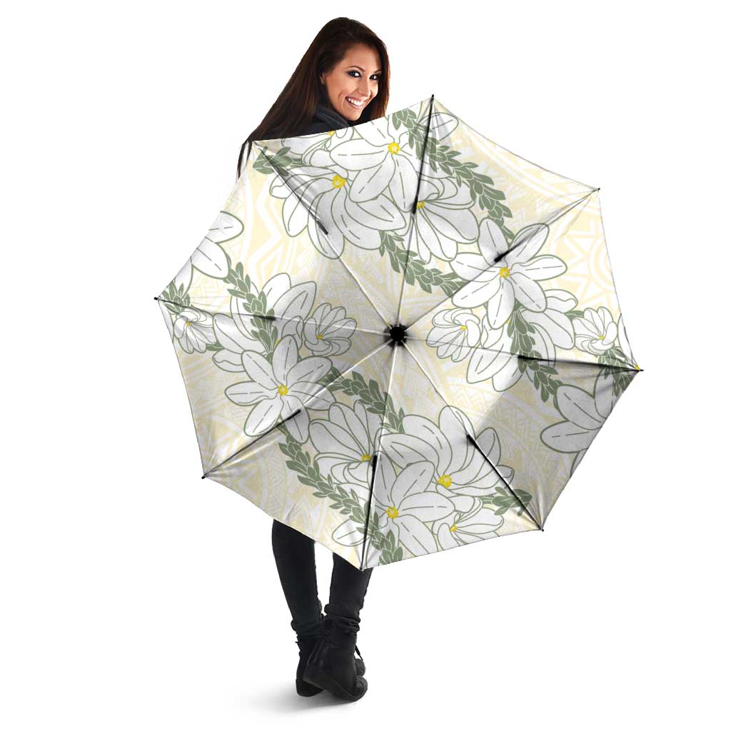 Ia Orana Tahiti Tiare Umbrella Lemon Yellow Lei - Polynesian Pride