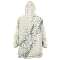 Ia Orana Tahiti Tiare Wearable Blanket Hoodie Lemon Yellow Lei LT7 - Polynesian Pride