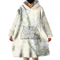 Ia Orana Tahiti Tiare Wearable Blanket Hoodie Lemon Yellow Lei LT7 - Polynesian Pride