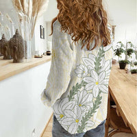 Ia Orana Tahiti Tiare Women Casual Shirt Lemon Yellow Lei - Polynesian Pride