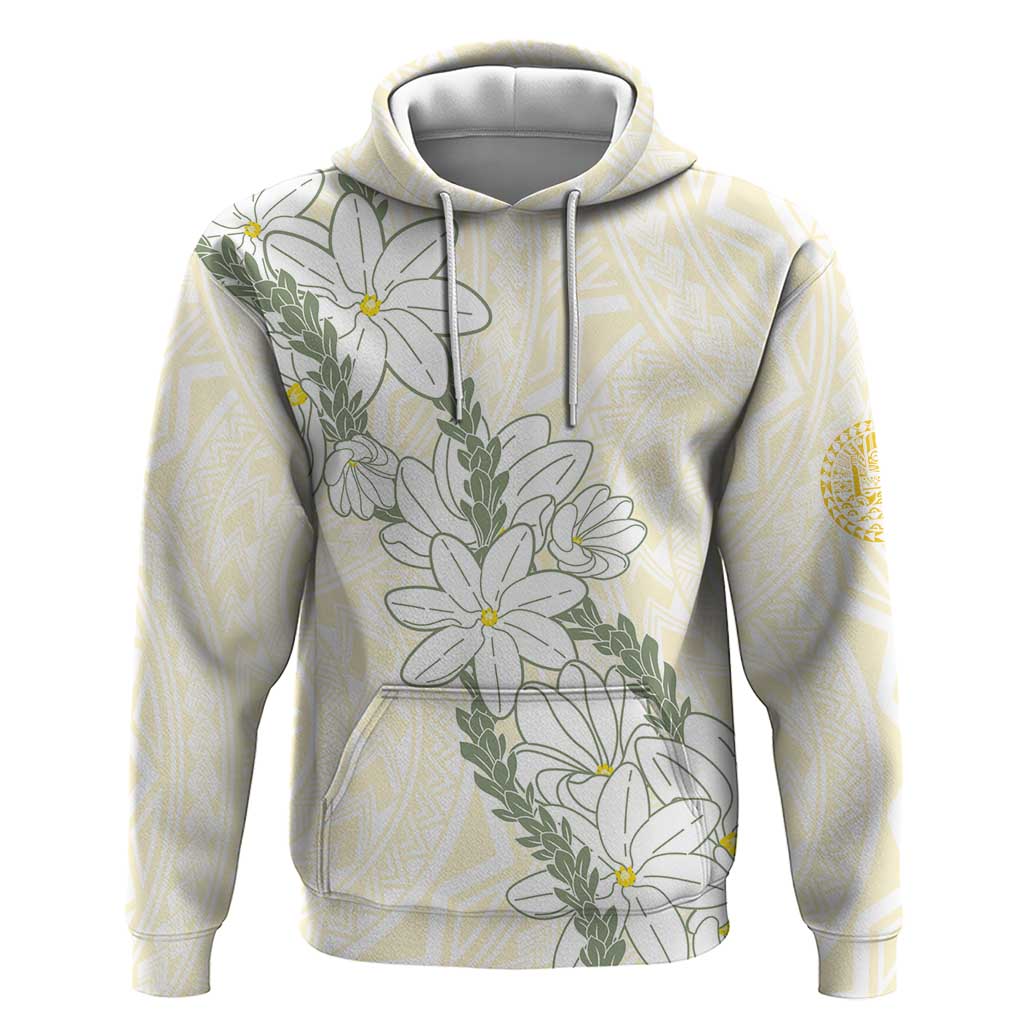 Ia Orana Tahiti Tiare Zip Hoodie Lemon Yellow Lei - Polynesian Pride