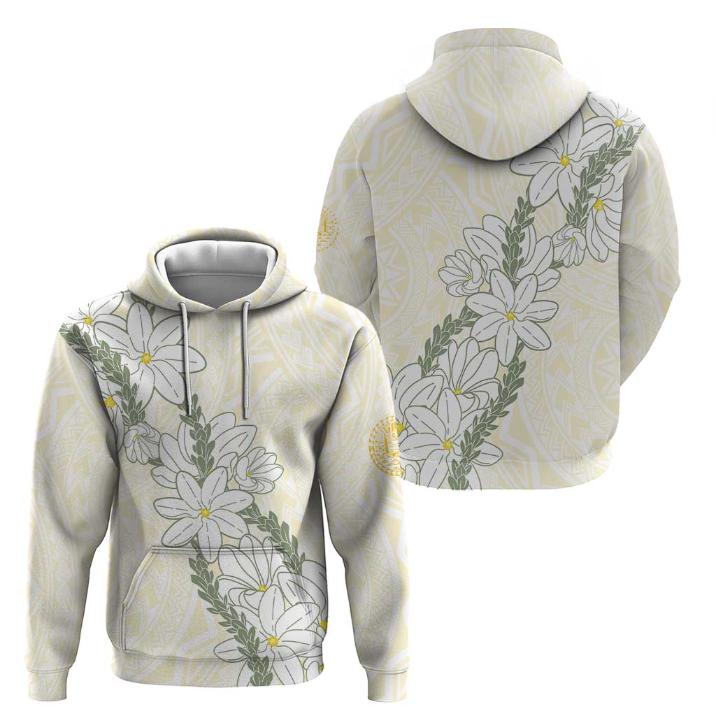 Ia Orana Tahiti Tiare Zip Hoodie Lemon Yellow Lei - Polynesian Pride