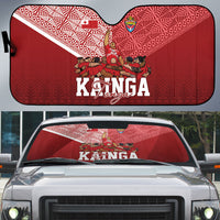 Mate Ma'a Tonga Ngatu Auto Sun Shade Kainga - Sipi Tau LT7 Red - Polynesian Pride