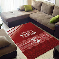 Mate Ma'a Tonga Area Rug Basic Ngatu Kupesi Motif LT7 - Polynesian Pride