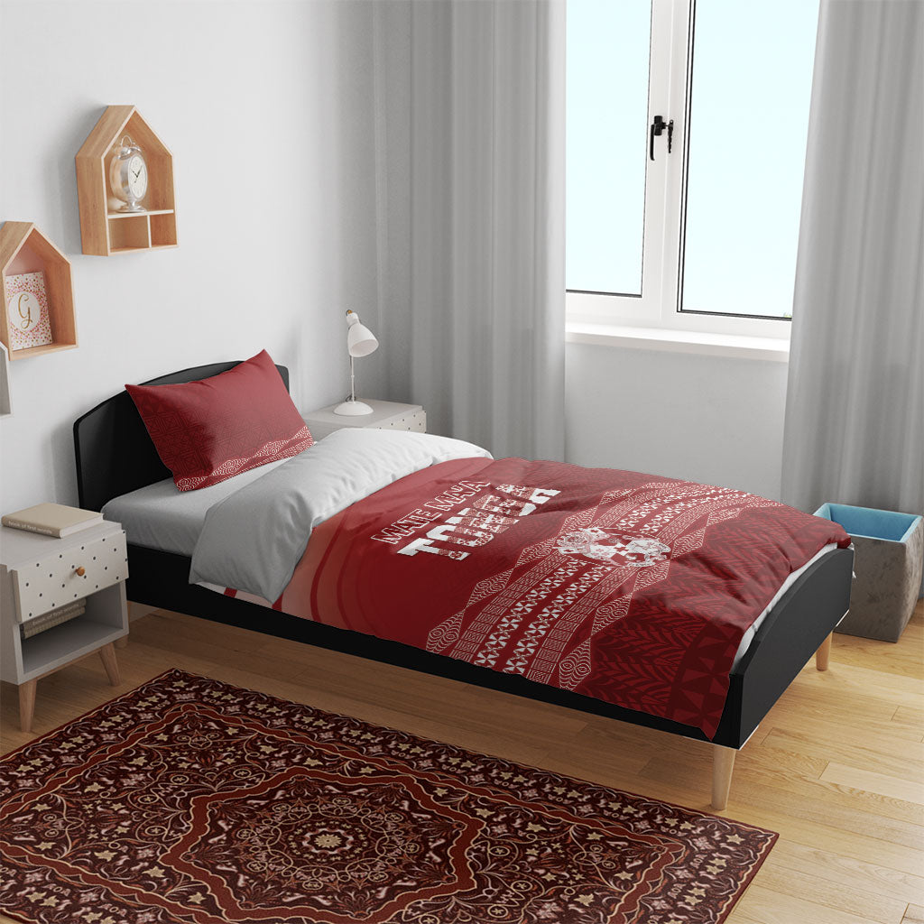Mate Ma'a Tonga Bedding Set Basic Ngatu Kupesi Motif LT7 - Polynesian Pride