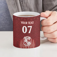 Mate Ma'a Tonga Custom Ceramic Mug Basic Ngatu Kupesi Motif LT7 - Polynesian Pride