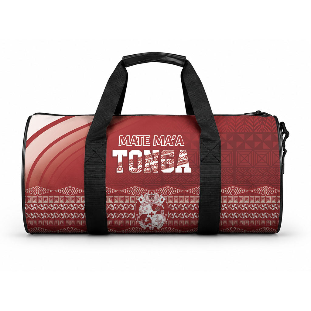 Mate Ma'a Tonga Duffle Bag Basic Ngatu Kupesi Motif