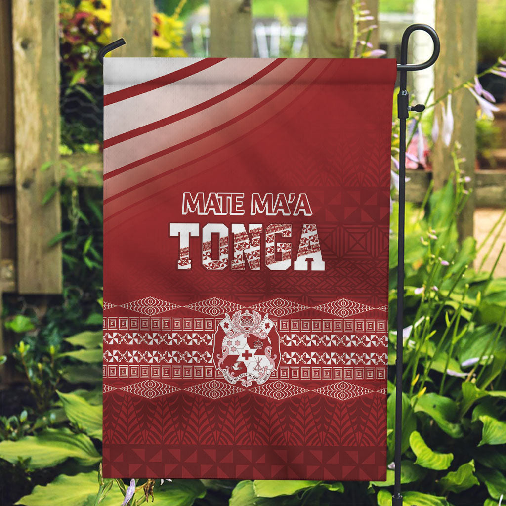 Mate Ma'a Tonga Garden Flag Basic Ngatu Kupesi Motif
