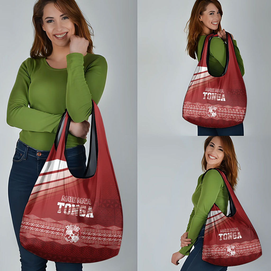 Mate Ma'a Tonga Grocery Bag Basic Ngatu Kupesi Motif LT7 - Polynesian Pride