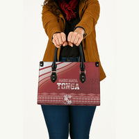 Mate Ma'a Tonga Leather Bag Basic Ngatu Kupesi Motif LT7 - Polynesian Pride