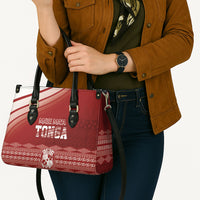 Mate Ma'a Tonga Leather Bag Basic Ngatu Kupesi Motif LT7 - Polynesian Pride