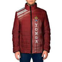 Mate Ma'a Tonga Custom Padded Jacket Basic Ngatu Kupesi Motif
