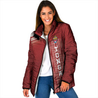 Mate Ma'a Tonga Custom Padded Jacket Basic Ngatu Kupesi Motif