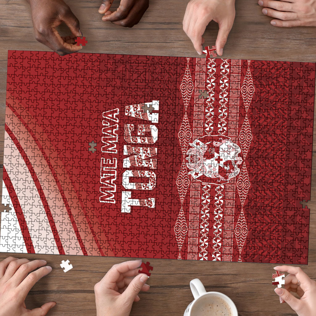 Mate Ma'a Tonga Puzzle Basic Ngatu Kupesi Motif LT7 - Polynesian Pride