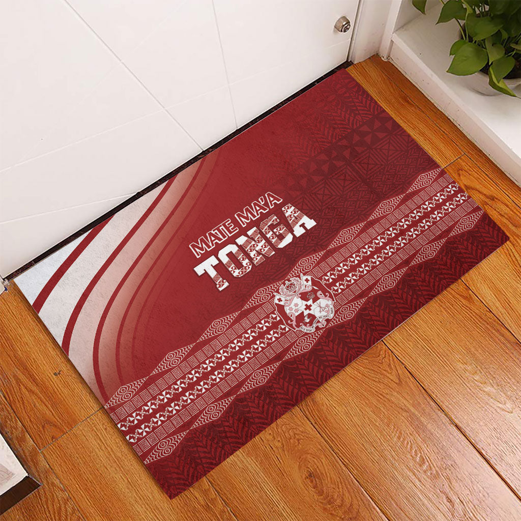 Mate Ma'a Tonga Rubber Doormat Basic Ngatu Kupesi Motif LT7 - Polynesian Pride