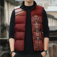 Mate Ma'a Tonga Custom Sleeveless Puffer Jacket Basic Ngatu Kupesi Motif LT7 - Polynesian Pride
