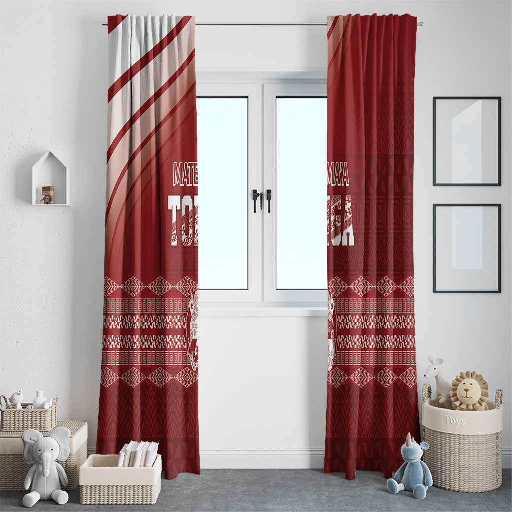 Mate Ma'a Tonga Window Curtain Basic Ngatu Kupesi Motif LT7 - Polynesian Pride