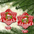 Hawaii Tiki Christmas Ceramic Ornament Mele Kalikimaka LT7 Snow Flake Red - Polynesian Pride