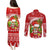 Hawaii Tiki Christmas Couples Matching Puletasi Dress and Long Sleeve Button Shirt Mele Kalikimaka LT7 - Polynesian Pride