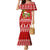 Hawaii Tiki Christmas Family Matching Mermaid Dress and Hawaiian Shirt Mele Kalikimaka LT7 Mom's Dress Red - Polynesian Pride