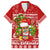 Hawaii Tiki Christmas Family Matching Short Sleeve Bodycon Dress and Hawaiian Shirt Mele Kalikimaka LT7 Dad's Shirt - Short Sleeve Red - Polynesian Pride