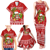 Hawaii Tiki Christmas Family Matching Tank Maxi Dress and Hawaiian Shirt Mele Kalikimaka LT7 - Polynesian Pride