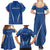 Italy Rugby Personalized Family Matching Summer Maxi Dress and Hawaiian Shirt Azzurro Savoia - Renaissance Inspired