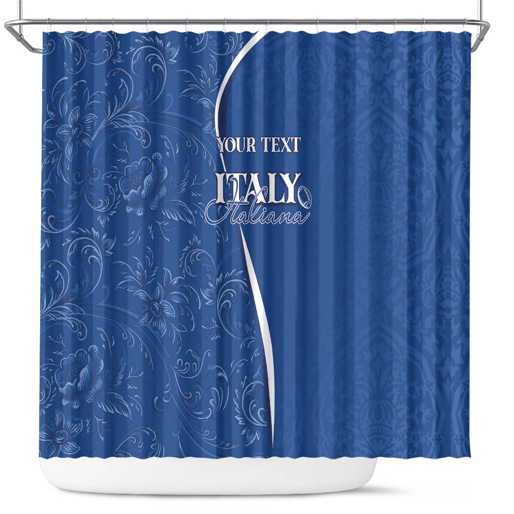 Italy Rugby Personalized Shower Curtain Azzurro Savoia - Renaissance Inspired